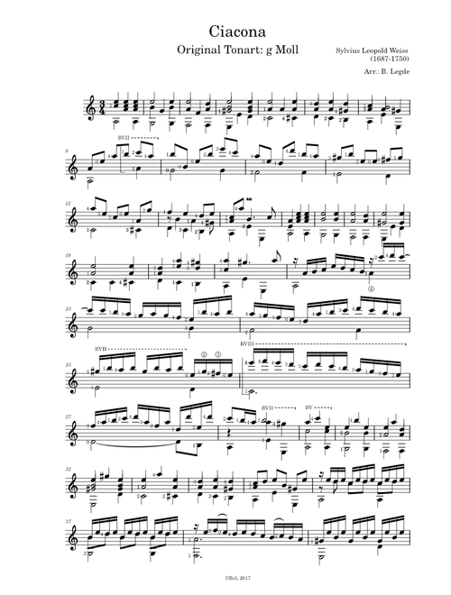 Ciacona by Sylvius Leopold Weiss