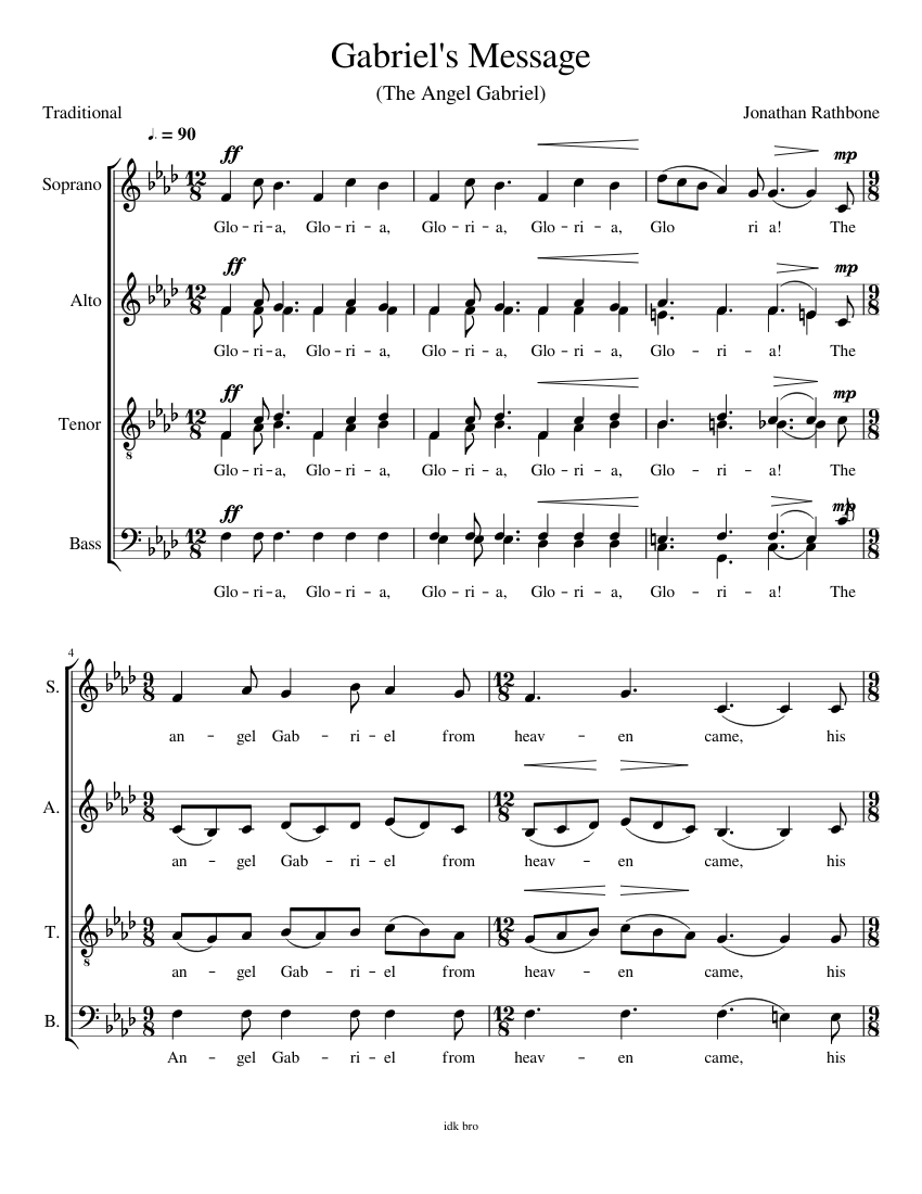 Bella Voce Practice Gm Sheet Music For Soprano Alto Tenor Bass Voice Choral