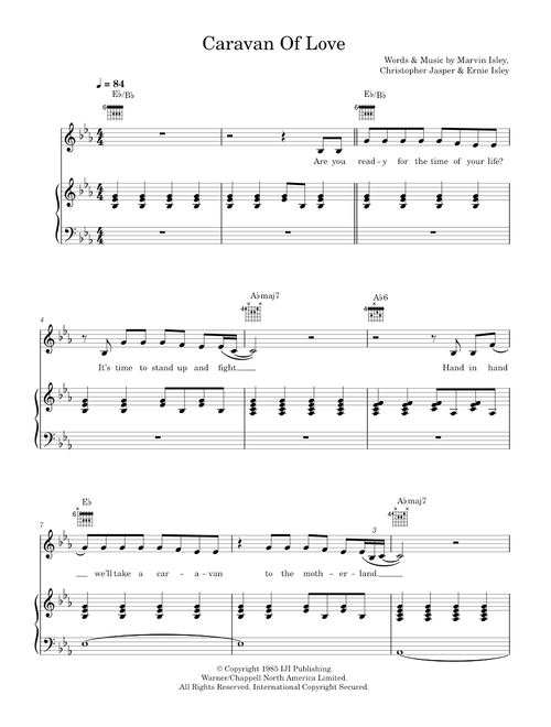 Caravan Of Love - Isley-Jasper-Isley, Pixie Lott (Piano-Vocal-Guitar (Piano Accompaniment))