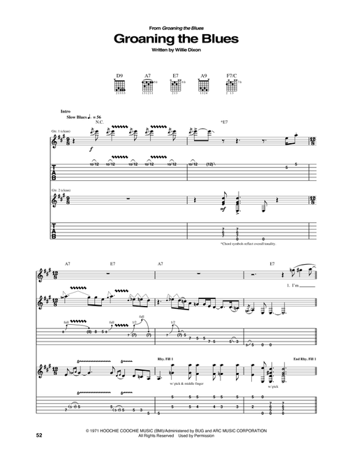 Groaning The Blues - Otis Rush (Guitar Tab)