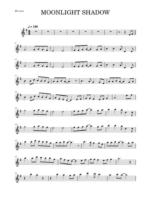 Moonlight shadow – Mike Oldfield (ALTO SAX RMX)
