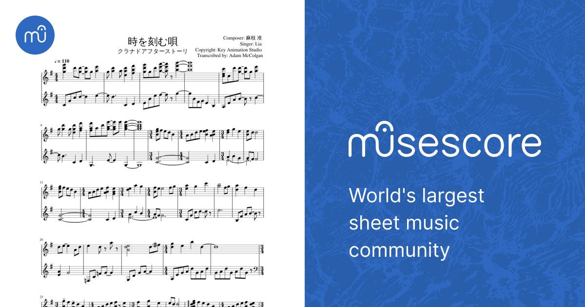 クラナドアフターストーリ - 時を刻む唄 Sheet music for Piano (Solo) | Musescore.com