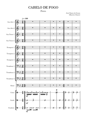 Cabelo de fogo - Maestro Nunes Sheet Music for Trombone, Tuba, Flute ...
