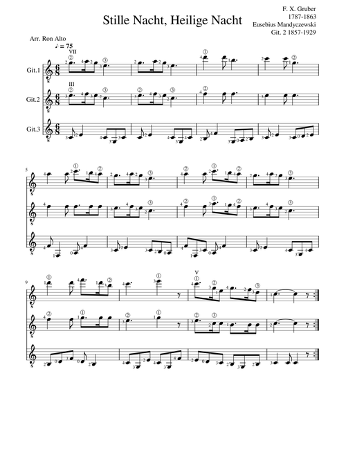Stille Nacht, Heilige Nacht - Franz X. Gruber Guitar-Trio