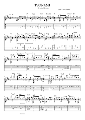 TSUNAMI - 桑田佳祐 Sheet Music for Piano, Saxophone soprano (Mixed
