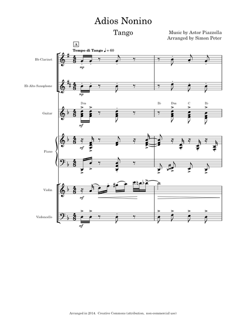 Adios Nonino – Astor Piazzolla