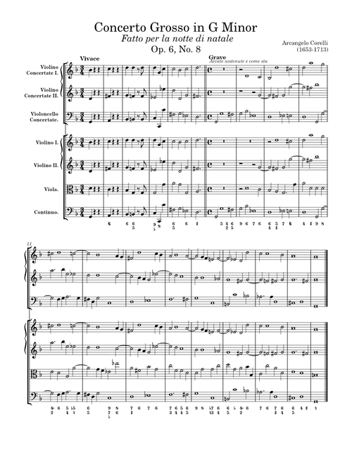 Concerto grosso in G minor 'Fatto per la Notte di Natale', Op.6 No.8 – Arcangelo Corelli