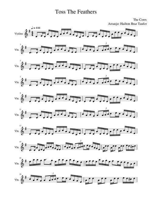 Toss the feathers – The Corrs (play along with the video from my youtube channel: HSkulex)