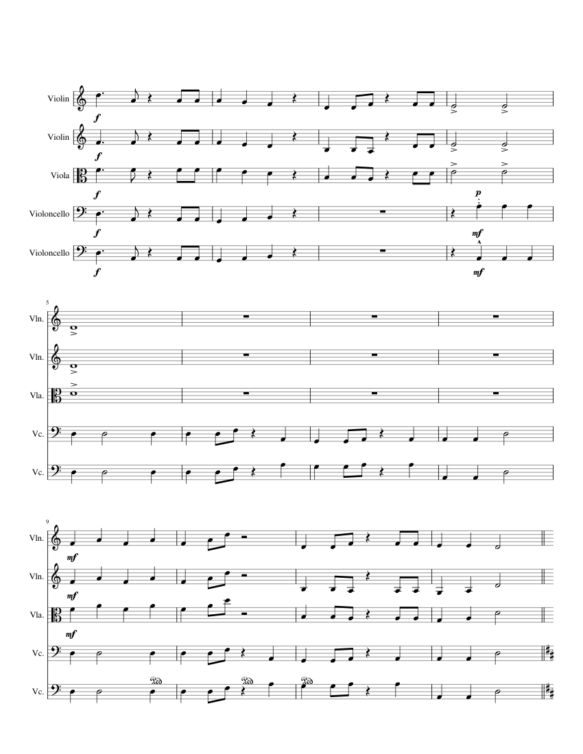 banana boat Sheet music for Violin, Viola, Cello (Solo)