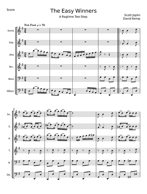 The easy winners - Scott Joplin