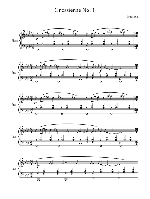 Gnossienne No. 1