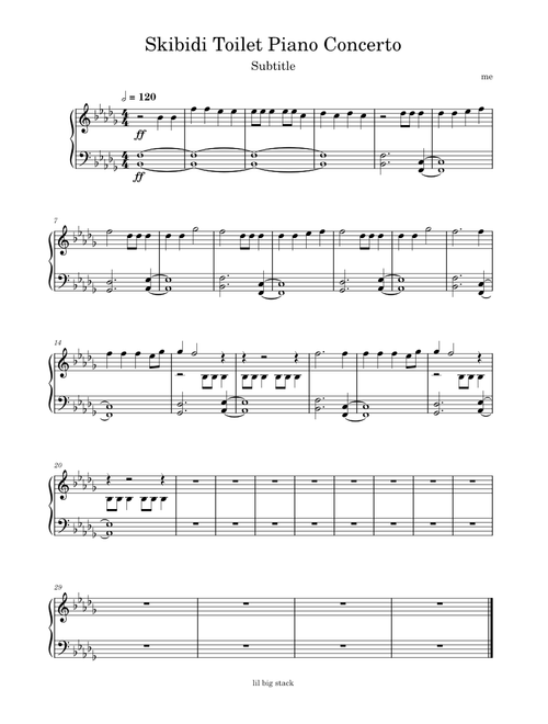 Skibidi Toilet Song – DaFuq!?Boom! Skibidi Toilet Piano Concerto