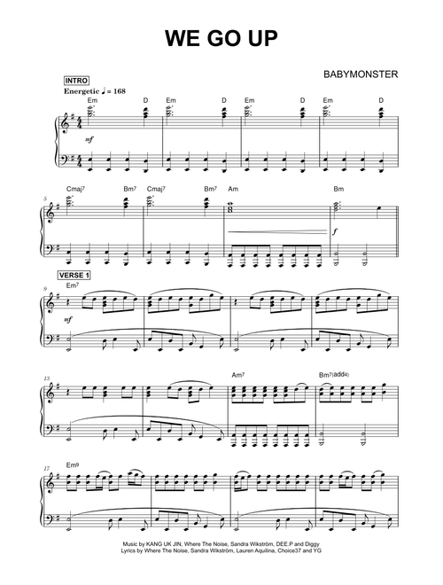 WE GO UP - BABYMONSTER (Piano)