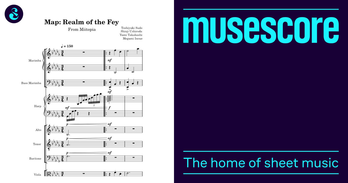 Realm Sf Instrument Map: Realm of the Fey Sheet Music for Piano, Viola, Cello, Guitar ...
