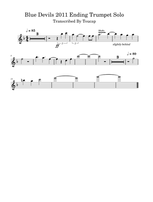 Blue Devils 2011 Ending Trumpet Solo