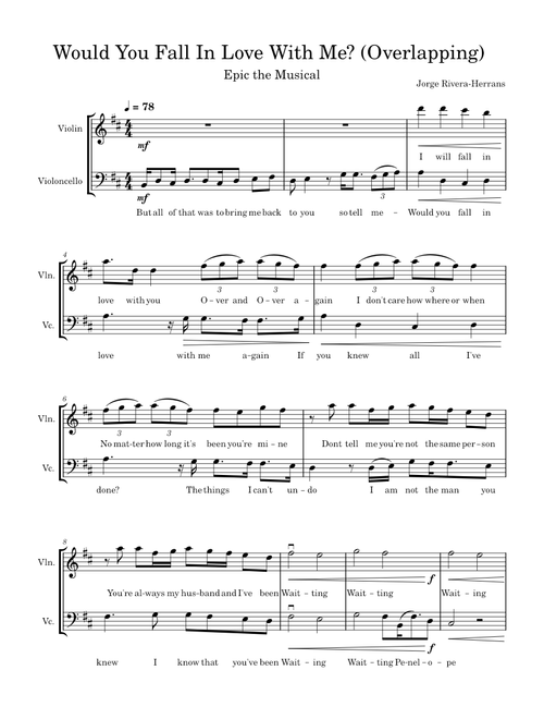 Would You Fall in Love with Me Again – Jorge Rivera-Herrans