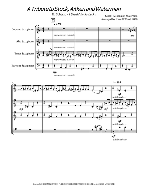 I Should Be So Lucky (Arr. Russell Ward) - Kylie Minogue (Woodwind Ensemble)