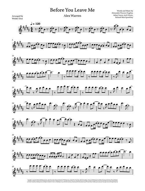 Before You Leave Me (Arr. Welder Dias) - Alex Warren (Violin Solo)