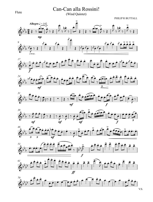 Can-Can alla Rossini (Wind Quintet) - Set of Parts [x5] - Philip R Buttall (Woodwind Ensemble)