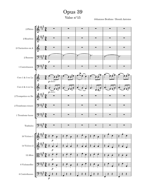 Waltz Opus 39, No. 15 – Johannes Brahms