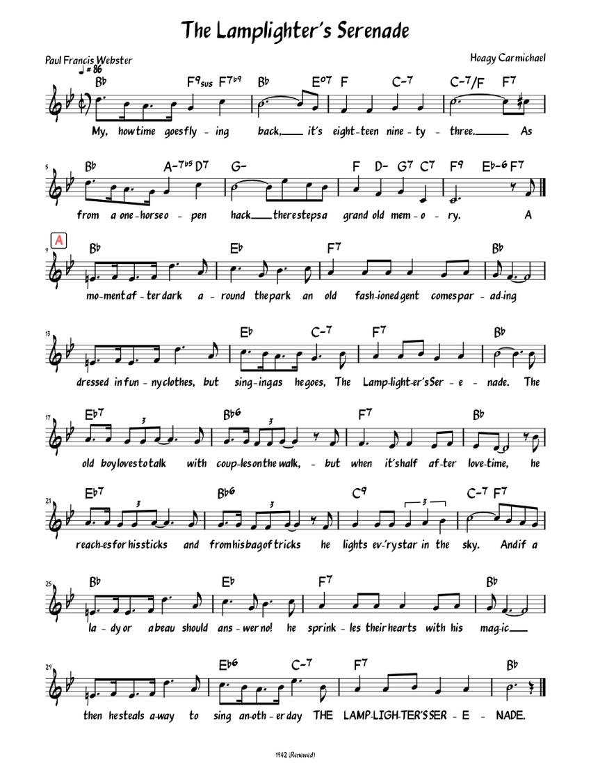 luz まとめ CD 楽譜 Blu-ray DVD JOKER等 The Lamplighter's Serenade (Lead sheet with verse and lyrics