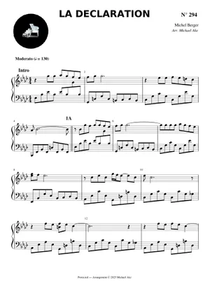 Declaron Tab La déclaration – France Gall, Michel Berger Sheet Music with Chords for ...