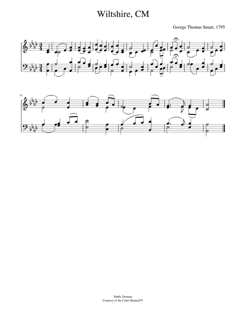 Happy the heart where graces reign T. Smart Sheet music for Piano (Piano Duo