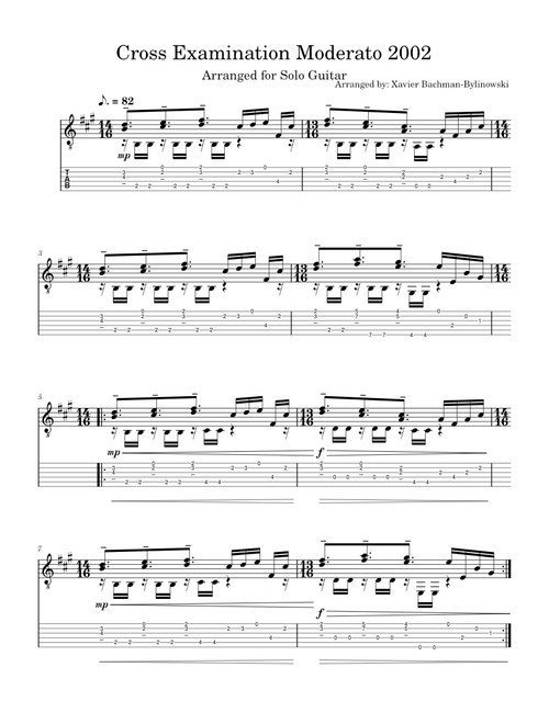 Cross Examination Moderato 2002 (guitar)