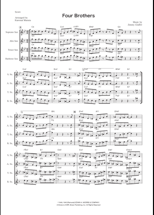 ビッグバンド譜Four Brothers/Woody Herman Orch. Four Brothers by W. Herman » Jazz Ensemble Sheet Music