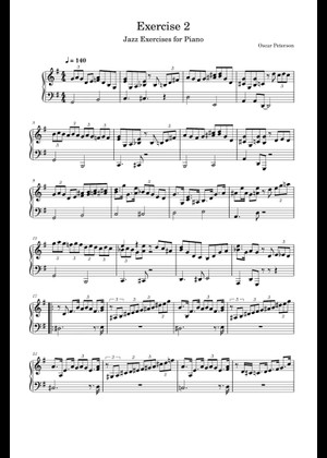 アート・デザイン・音楽 Jazz Exercises and Pieces (Number 2) Jazz Exercise No. 2 – Oscar Peterson Sheet Music for Piano (Solo
