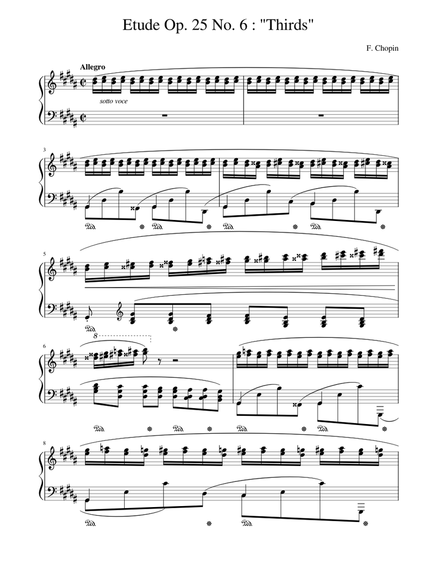 Étude Op. 25 No. 6 in G-sharp minor 