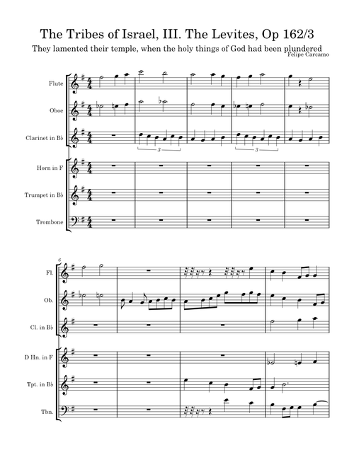 The Tribes of Israel, III. The Levites, Op. 162/3 by Felipe Carcamo