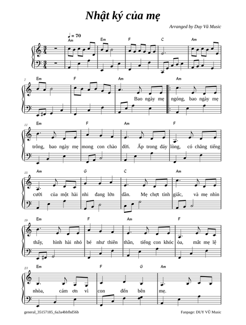 Nhat Ky Cua Me – Misc tunes