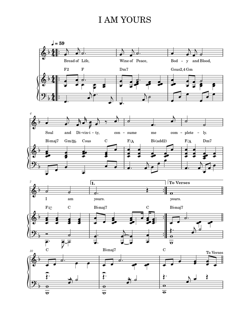 Consume Me Completely I Am Yours Trevor Thomson Sheet music for Piano