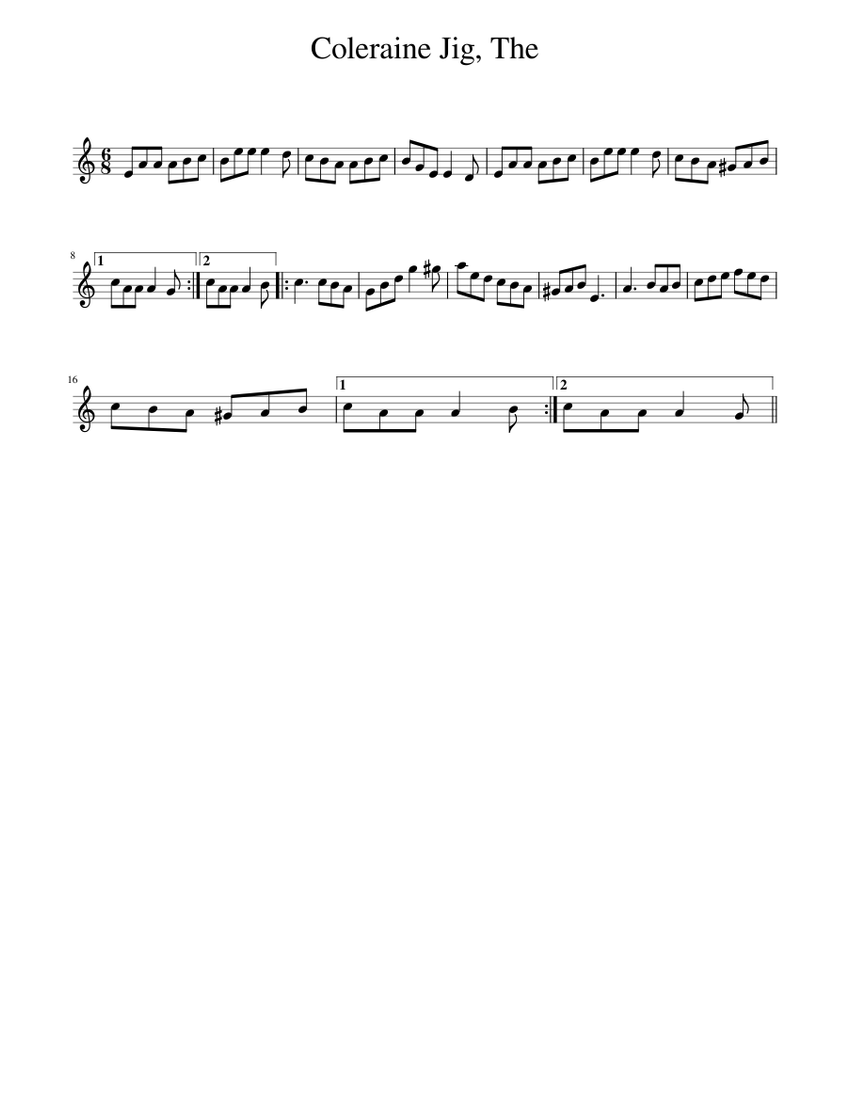 The Coleraine Jig piano tutorial