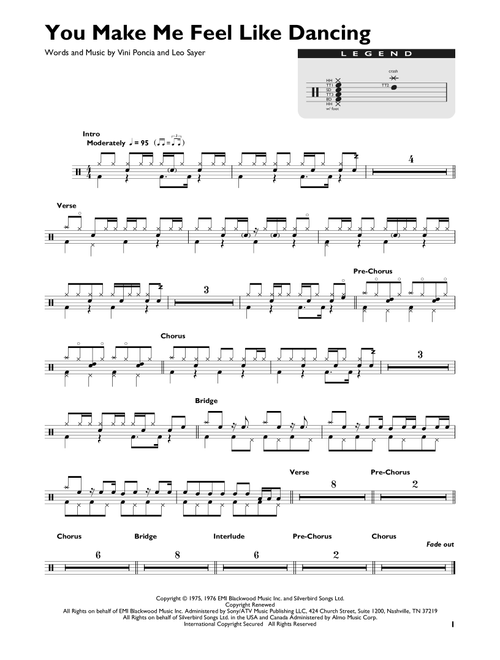 You Make Me Feel Like Dancing - Leo Sayer (Drum Chart)