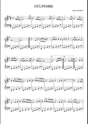 Gülpembe Sheet Music and Tab with Chords for Guitar (Solo) | MuseScore.com