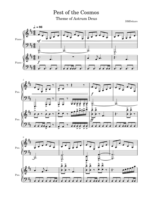 Pest of the Cosmos - DMDokuro for Piano Duo