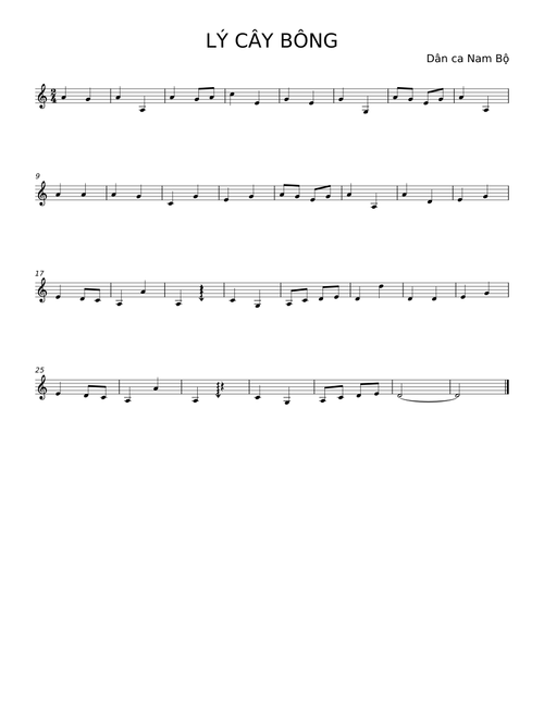 LÝ CÂY BÔNG – Dân ca Nam Bộ
