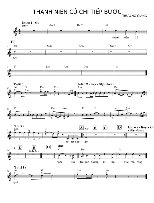 THANH NIÊN CỦ CHI TIẾP BƯỚC – TRƯỜNG GIANG