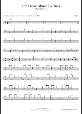 お値下げ中❗️AC/DC タブ譜 FOR THOSE ABOUT TO ROCK For Those About