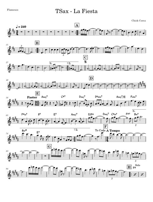 La fiesta – Chick Corea Tenor Sax