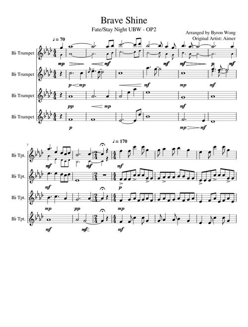 Brave Shine Trumpet Quartet (Finished)