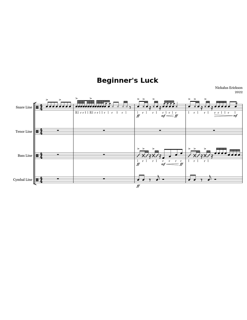 Beginner S Luck Examples Beginner S Luck Examples