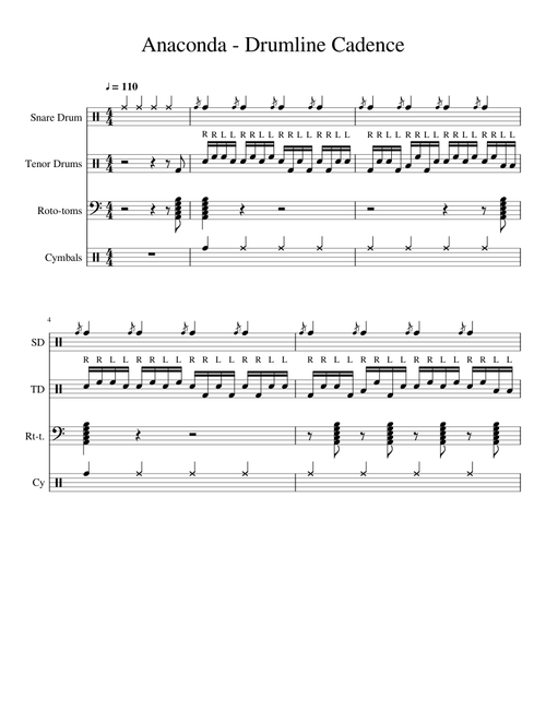 Anaconda - Drumline Cadence