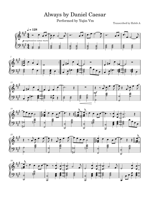 Always by Daniel Caesar (Performed by Yujin Vm)