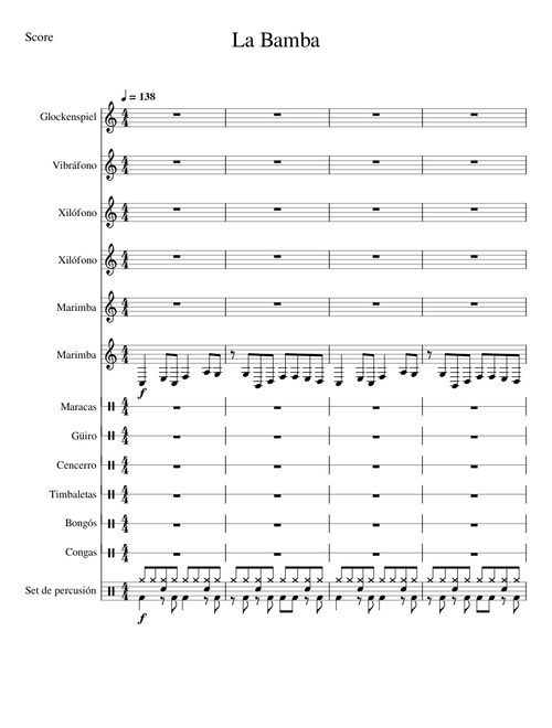 La bamba (percussion ensemble)