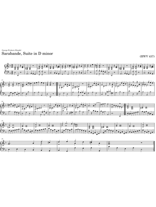 Suite in D minor, HWV 437 – Georg Friedrich Händel