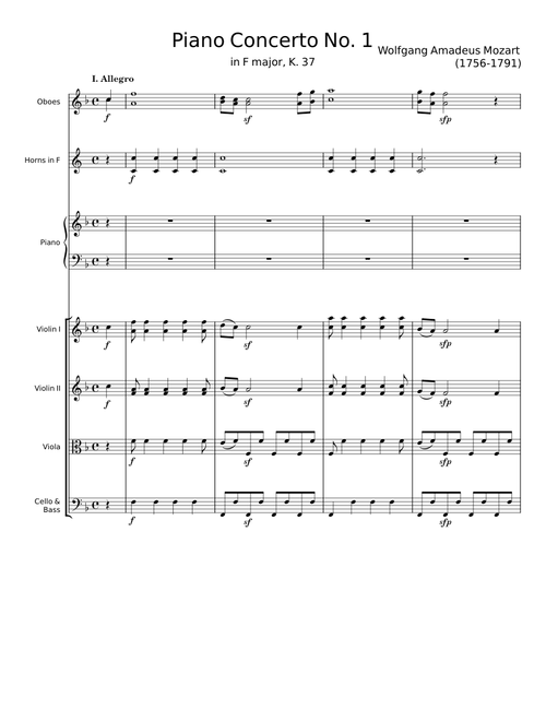 Piano concerto No. 15 KV 450, movement 1 - Wolfgang Amadeus Mozart