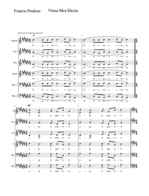 Francis Poulenc - Vinea Mea Electa